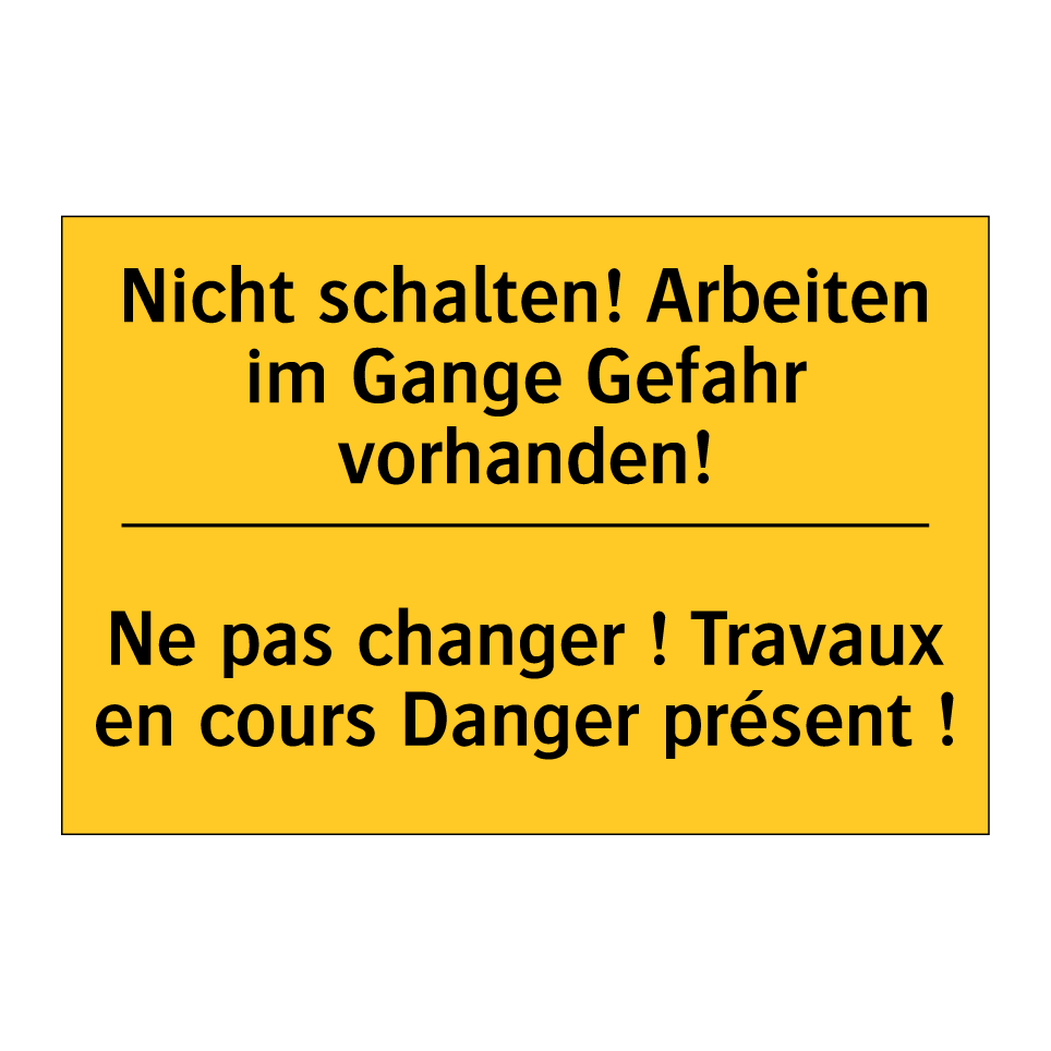 Nicht schalten! Arbeiten im Gange /.../ - Ne pas changer ! Travaux en cours /.../