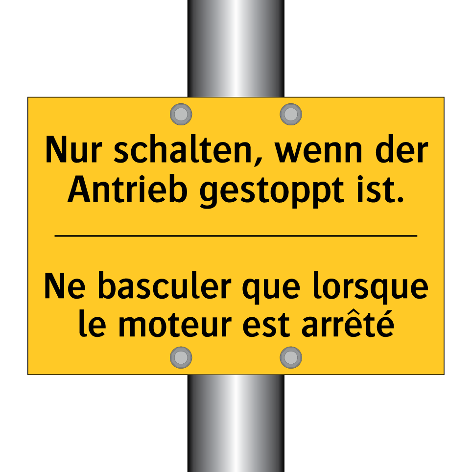 Nur schalten, wenn der Antrieb /.../ - Ne basculer que lorsque le moteur /.../