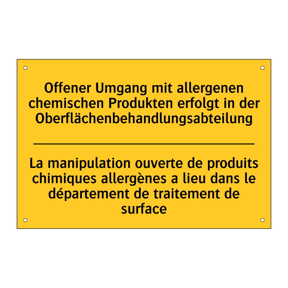 Offener Umgang mit allergenen /.../ - La manipulation ouverte de produits /.../