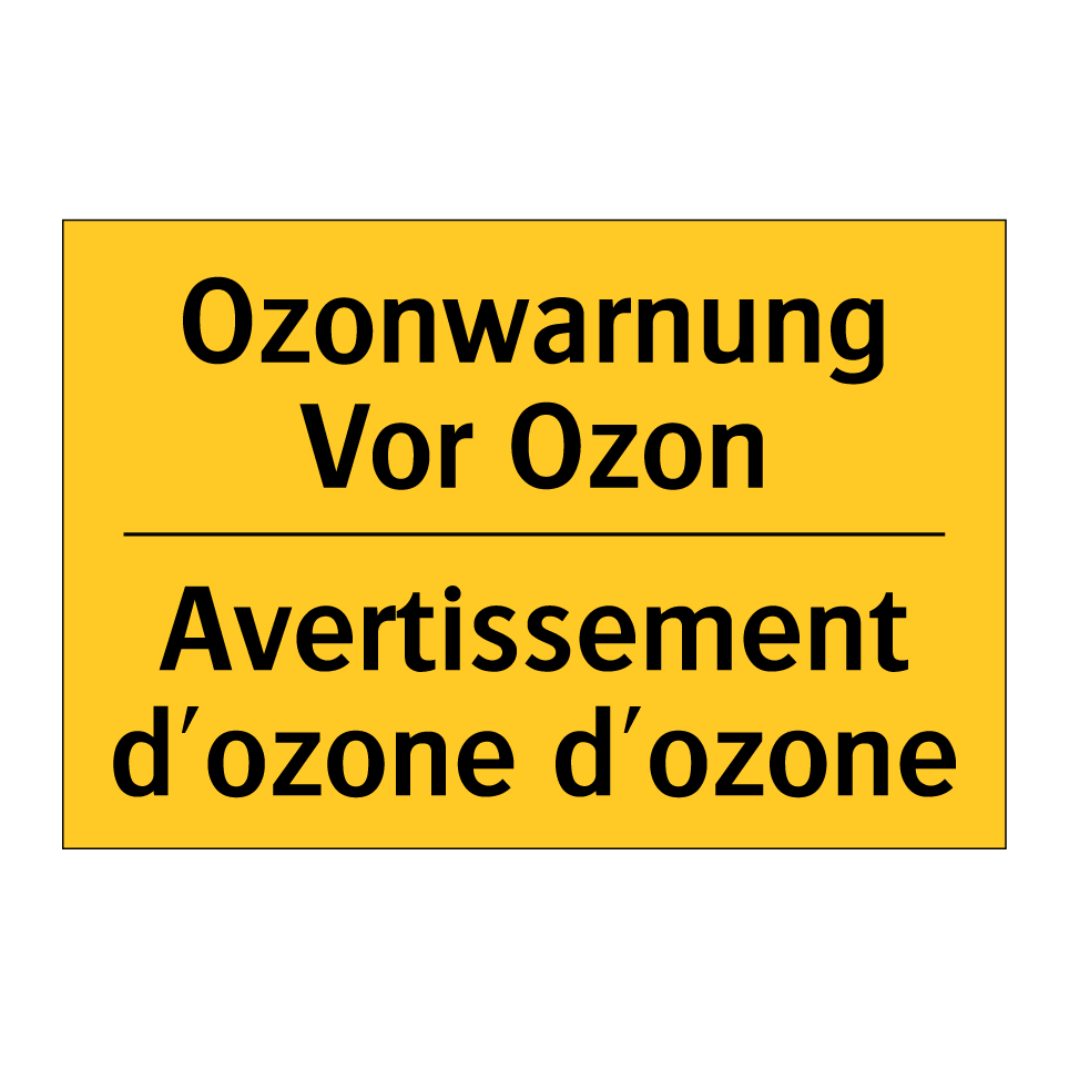 Ozonwarnung Vor Ozon - Avertissement d'ozone d'ozone