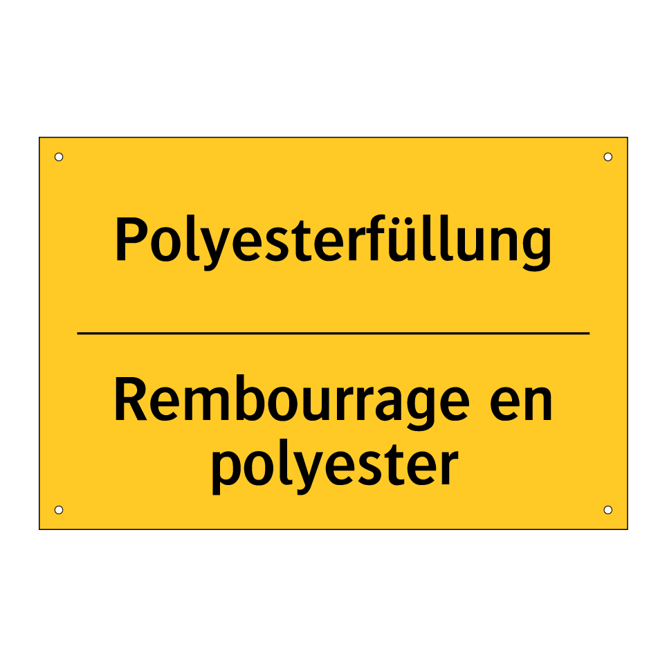 Polyesterfüllung - Rembourrage en polyester
