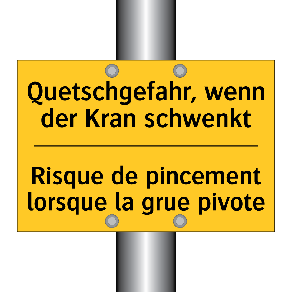Quetschgefahr, wenn der Kran schwenkt /.../ - Risque de pincement lorsque la /.../