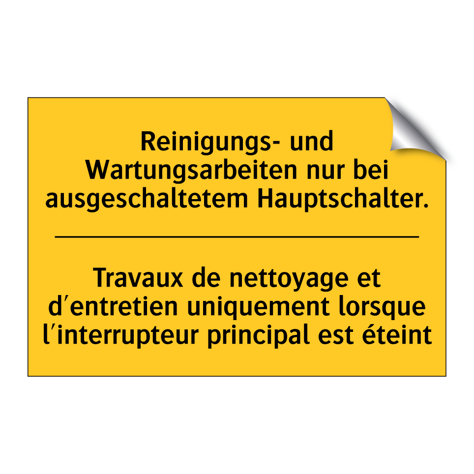 Reinigungs- und Wartungsarbeiten /.../ - Travaux de nettoyage et d'entretien /.../