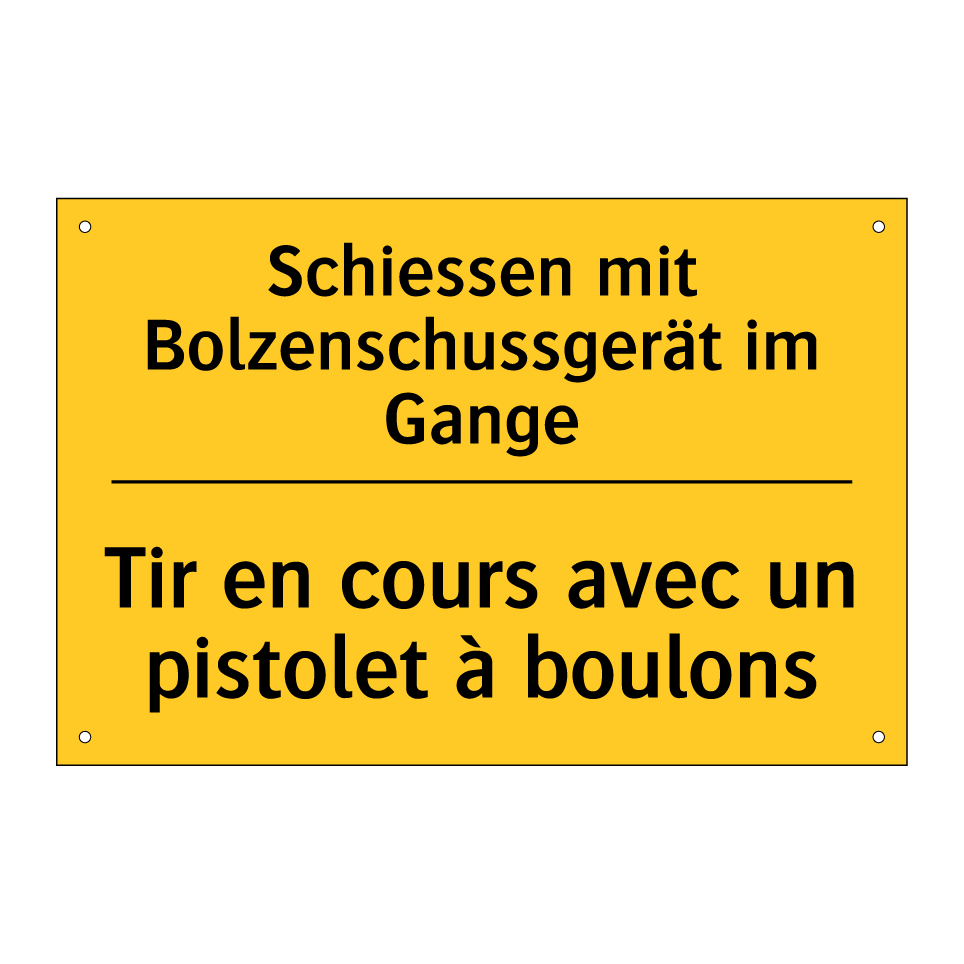 Schiessen mit Bolzenschussgerät /.../ - Tir en cours avec un pistolet /.../