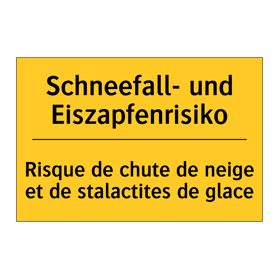 Schneefall- und Eiszapfenrisiko /.../ - Risque de chute de neige et de /.../