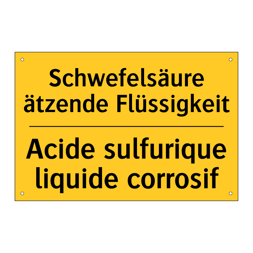 Schwefelsäure ätzende Flüssigkeit /.../ - Acide sulfurique liquide corrosif /.../