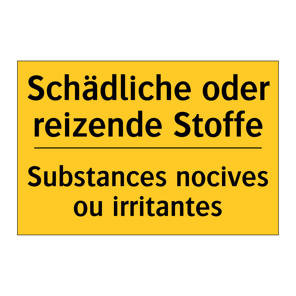 Schädliche oder reizende Stoffe /.../ - Substances nocives ou irritantes /.../