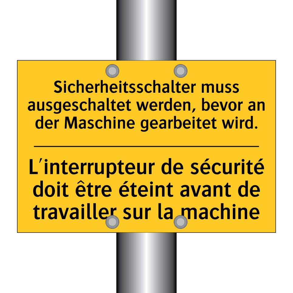 Sicherheitsschalter muss ausgeschaltet /.../ - L'interrupteur de sécurité doit /.../