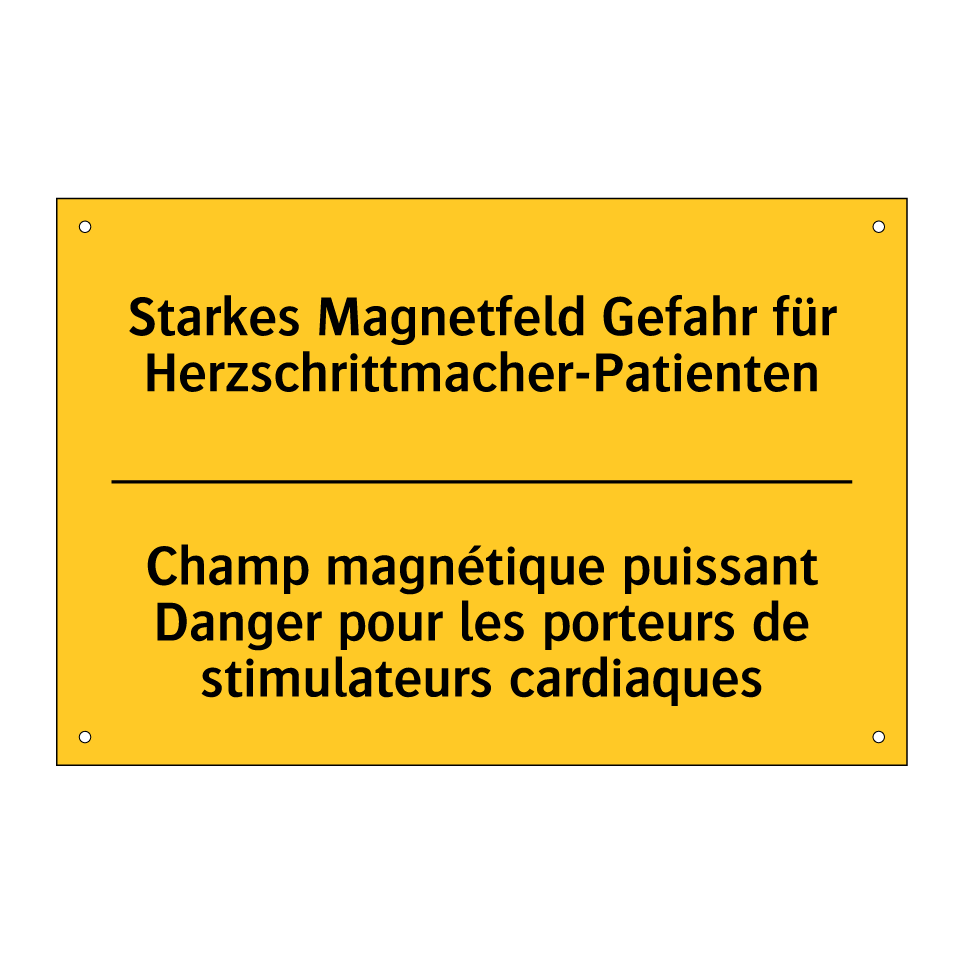 Starkes Magnetfeld Gefahr für /.../ - Champ magnétique puissant Danger /.../