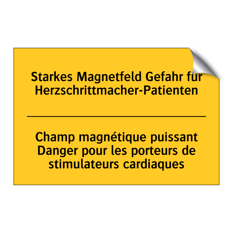 Starkes Magnetfeld Gefahr für /.../ - Champ magnétique puissant Danger /.../
