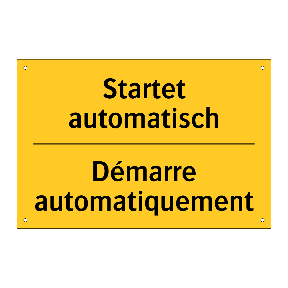 Startet automatisch - Démarre automatiquement