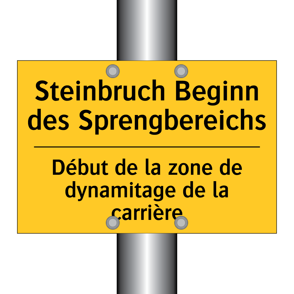 Steinbruch Beginn des Sprengbereichs /.../ - Début de la zone de dynamitage /.../