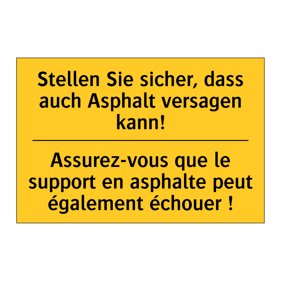 Stellen Sie sicher, dass auch /.../ - Assurez-vous que le support en /.../