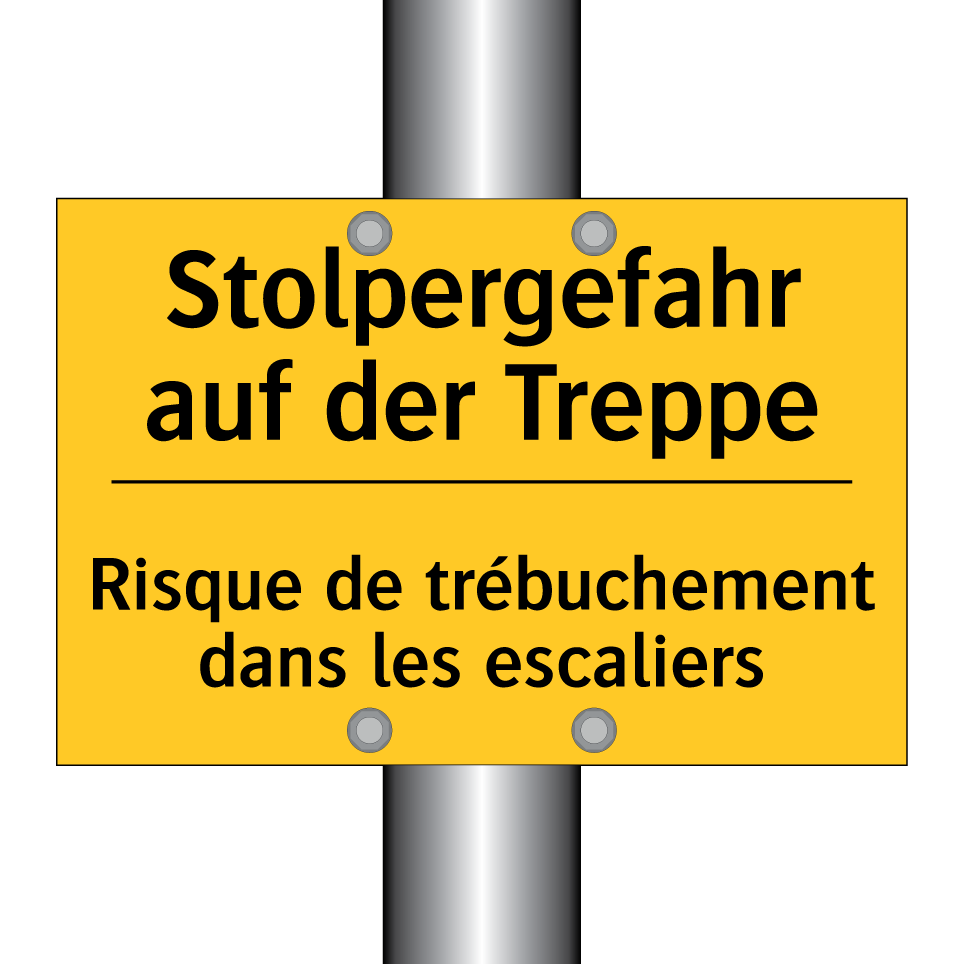 Stolpergefahr auf der Treppe - Risque de trébuchement dans les /.../
