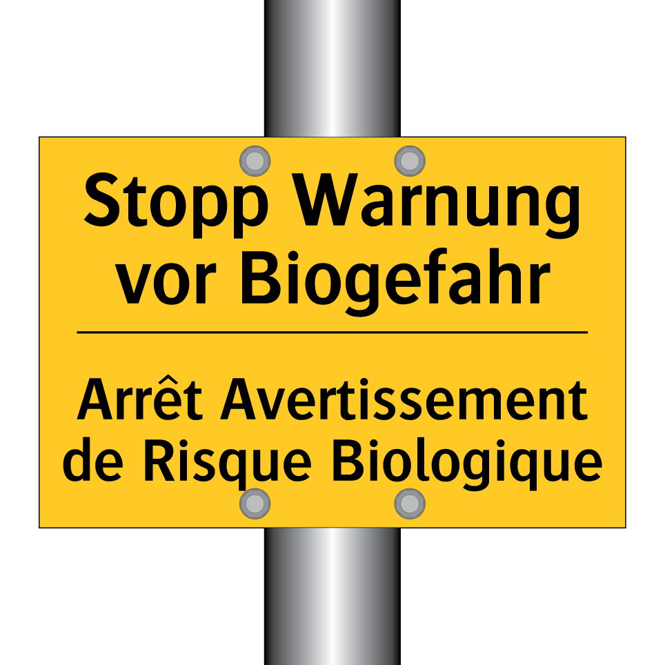 Stopp Warnung vor Biogefahr - Arrêt Avertissement de Risque /.../