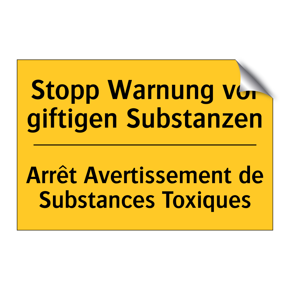 Stopp Warnung vor giftigen Substanzen /.../ - Arrêt Avertissement de Substances /.../