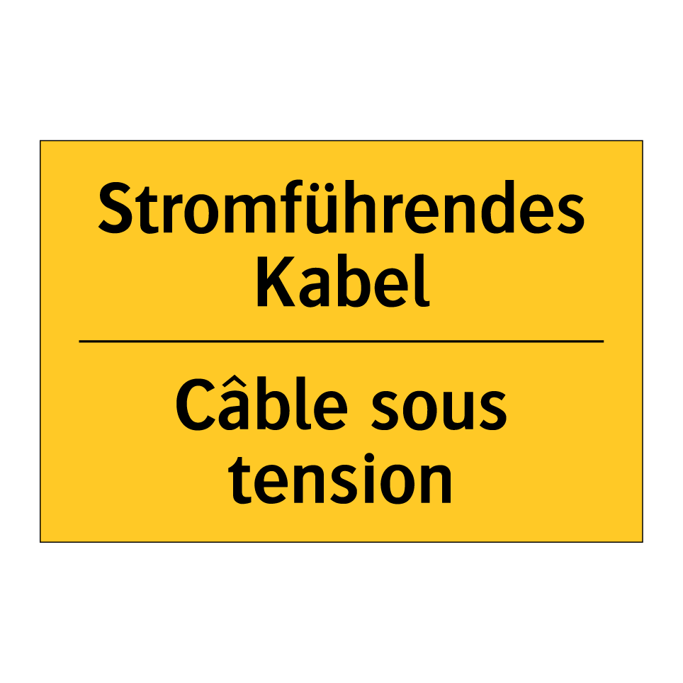 Stromführendes Kabel - Câble sous tension