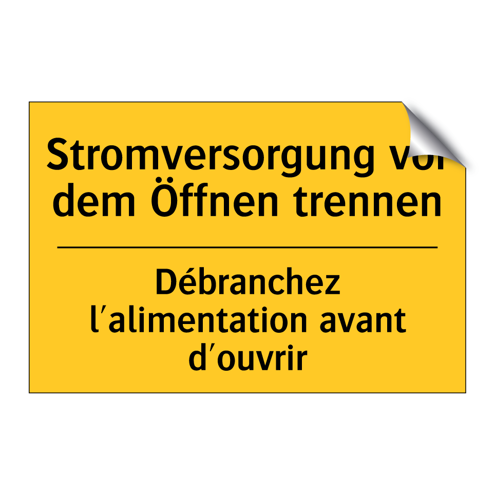 Stromversorgung vor dem Öffnen /.../ - Débranchez l'alimentation avant /.../
