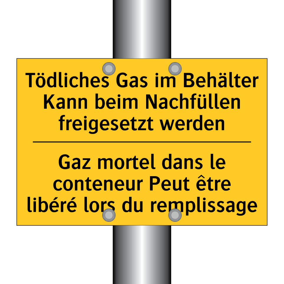 Tödliches Gas im Behälter Kann /.../ - Gaz mortel dans le conteneur Peut /.../