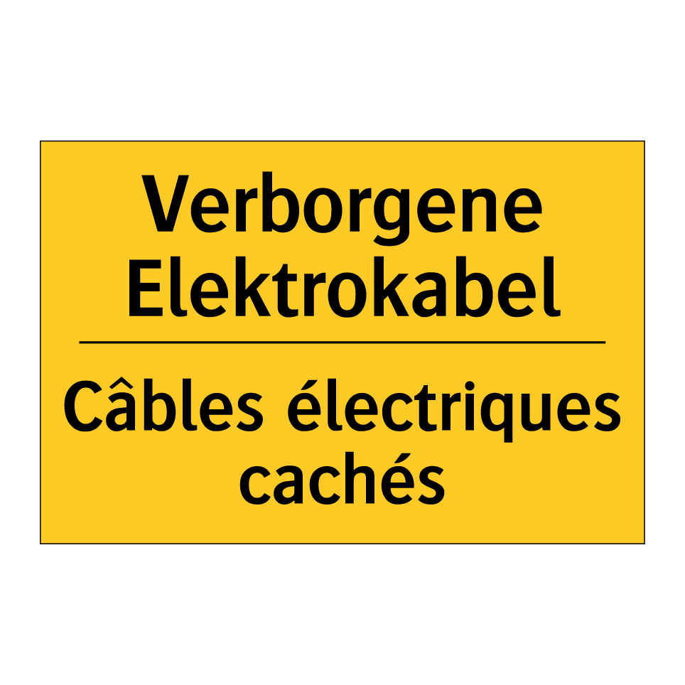 Verborgene Elektrokabel - Câbles électriques cachés