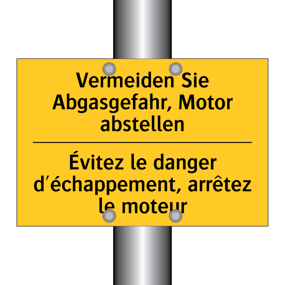 Vermeiden Sie Abgasgefahr, Motor /.../ - Évitez le danger d'échappement, /.../