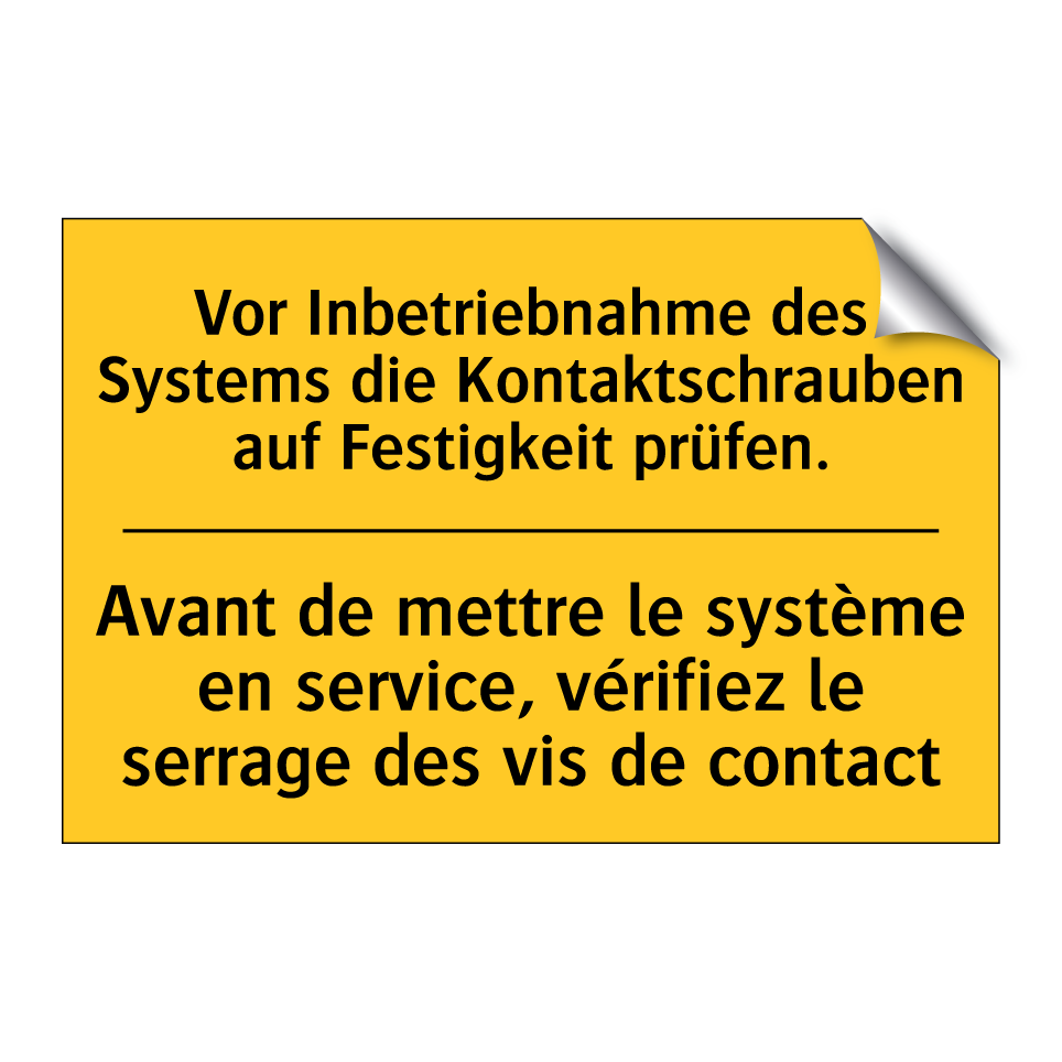 Vor Inbetriebnahme des Systems /.../ - Avant de mettre le système en /.../