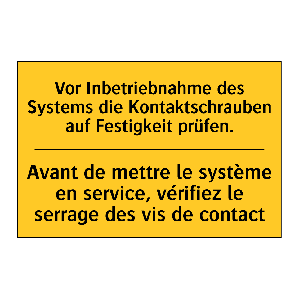 Vor Inbetriebnahme des Systems /.../ - Avant de mettre le système en /.../