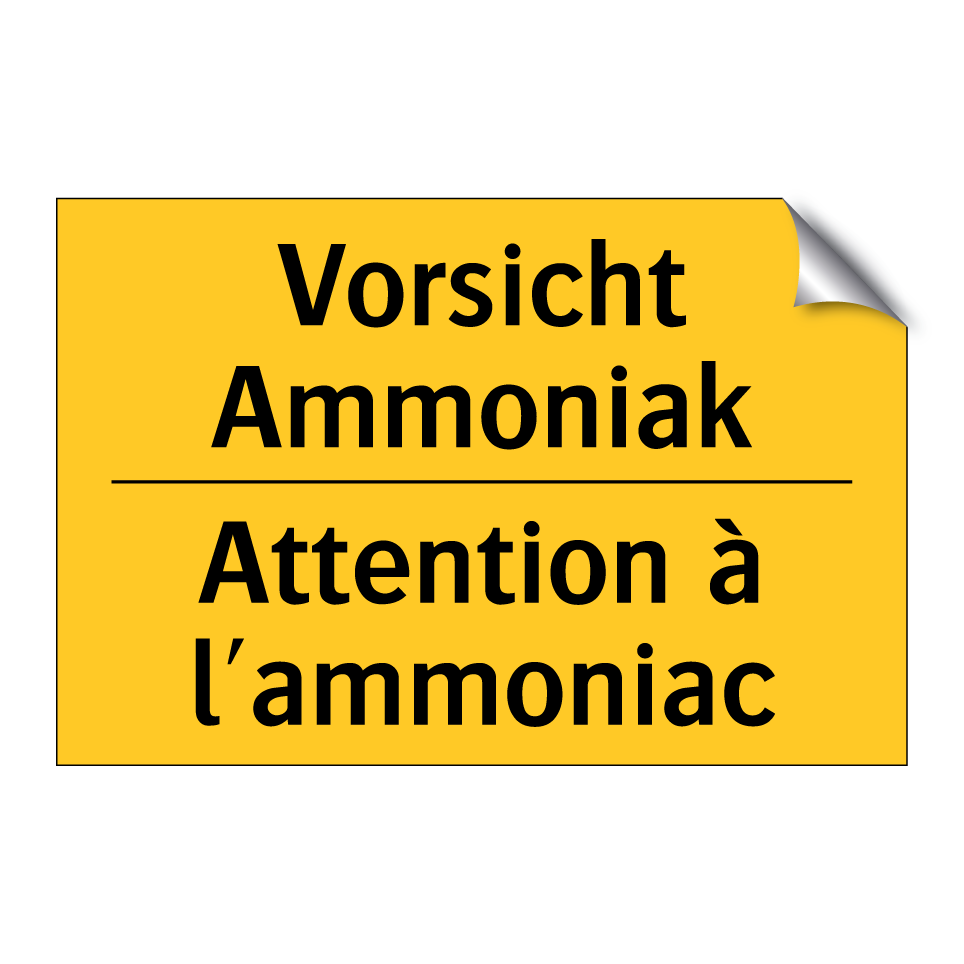 Vorsicht Ammoniak - Attention à l'ammoniac
