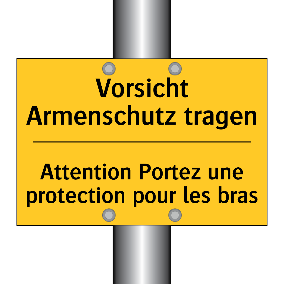 Vorsicht Armenschutz tragen - Attention Portez une protection /.../