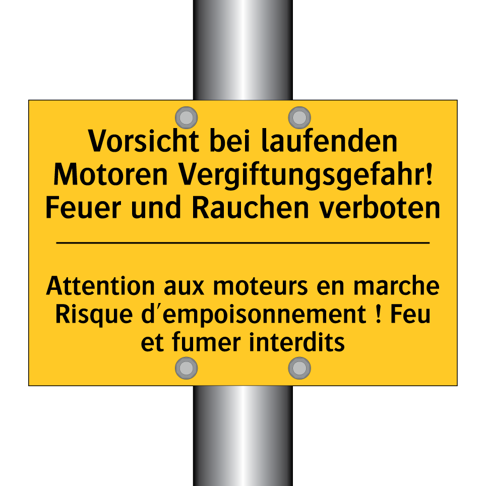 Vorsicht bei laufenden Motoren /.../ - Attention aux moteurs en marche /.../