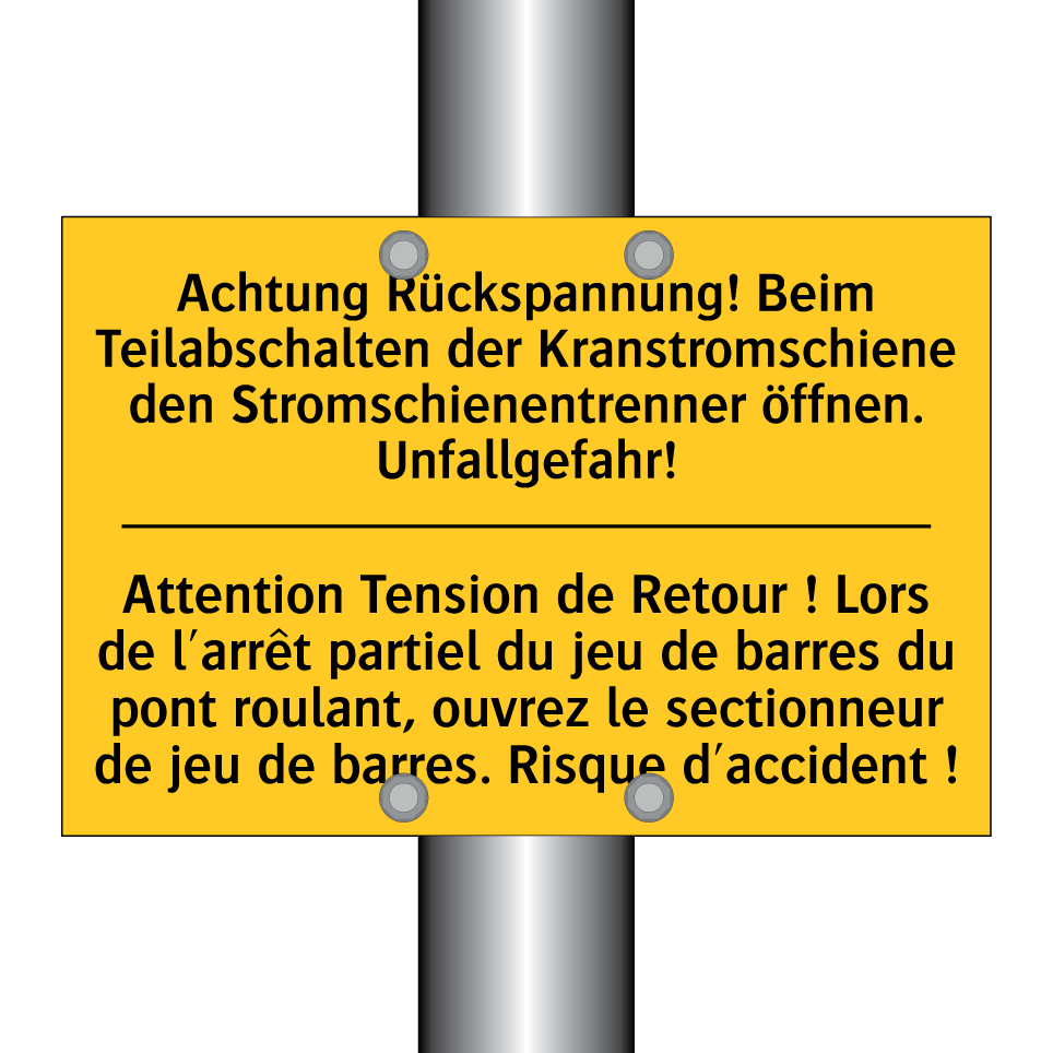 Achtung Rückspannung! Beim Teilabschalten /.../ - Attention Tension de Retour ! /.../