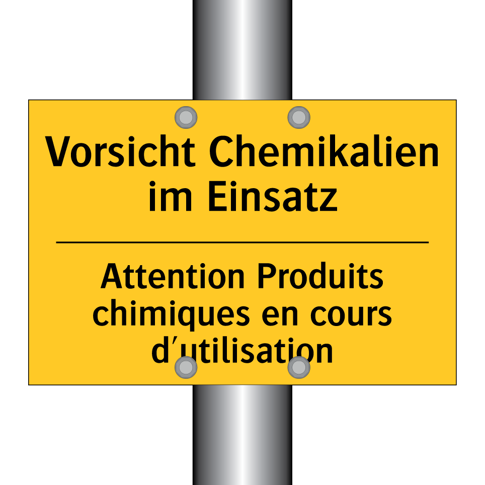Vorsicht Chemikalien im Einsatz /.../ - Attention Produits chimiques en /.../