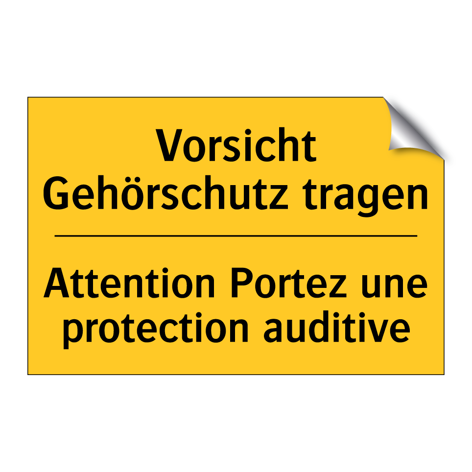 Vorsicht Gehörschutz tragen - Attention Portez une protection /.../