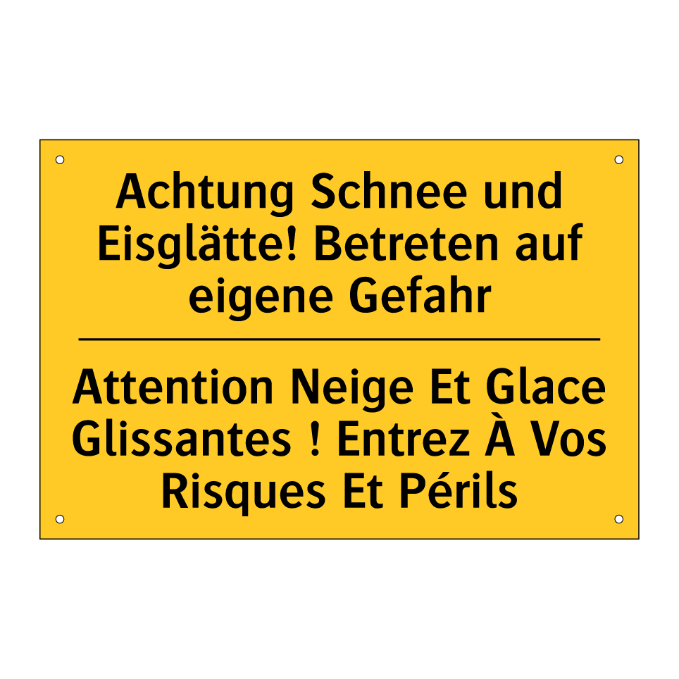 Achtung Schnee und Eisglätte! /.../ - Attention Neige Et Glace Glissantes /.../