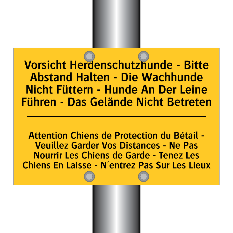 Vorsicht Herdenschutzhunde - Bitte /.../ - Attention Chiens de Protection /.../