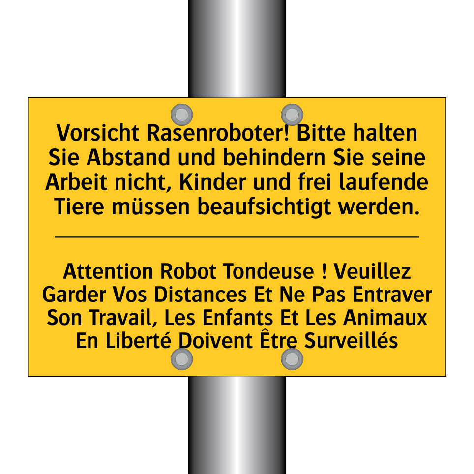Vorsicht Rasenroboter! Bitte halten /.../ - Attention Robot Tondeuse ! Veuillez /.../