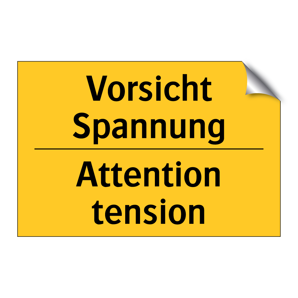 Vorsicht Spannung - Attention tension