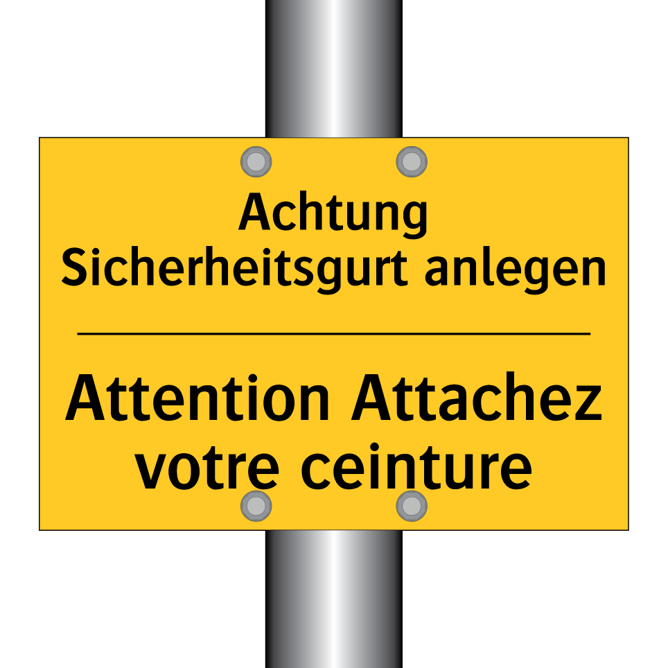 Achtung Sicherheitsgurt anlegen /.../ - Attention Attachez votre ceinture /.../