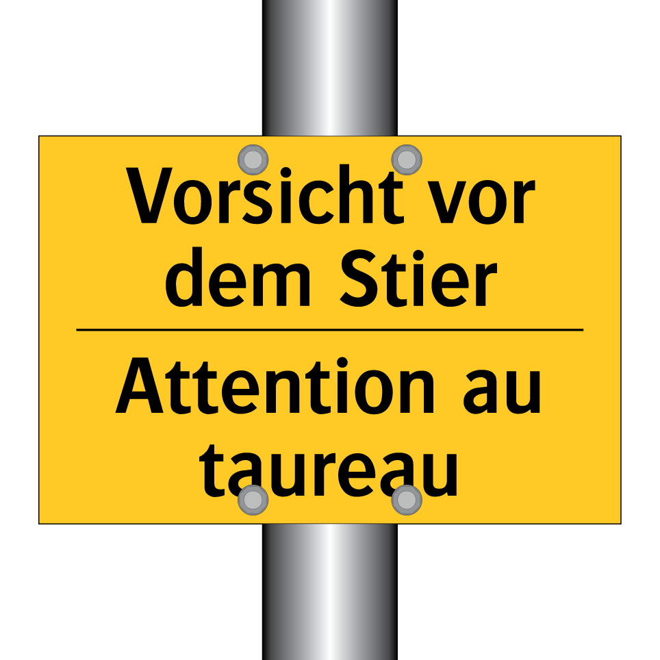 Vorsicht vor dem Stier - Attention au taureau