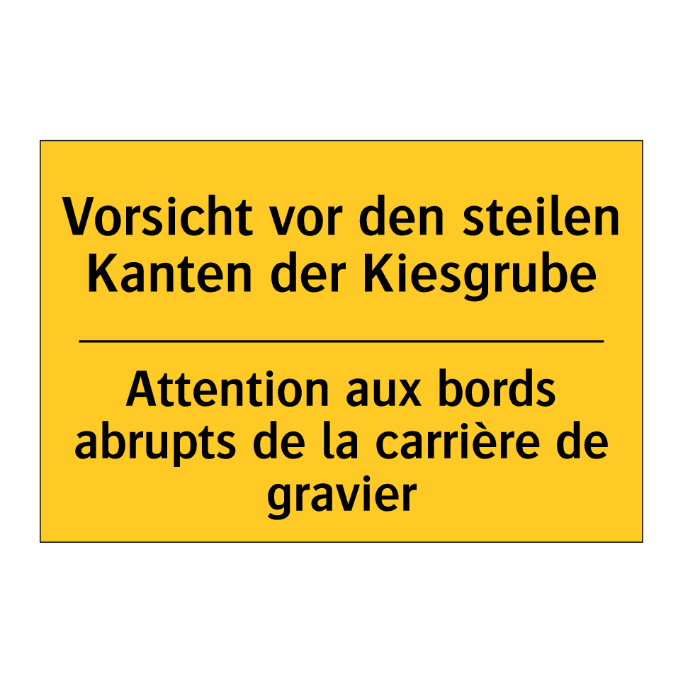 Vorsicht vor den steilen Kanten /.../ - Attention aux bords abrupts de /.../