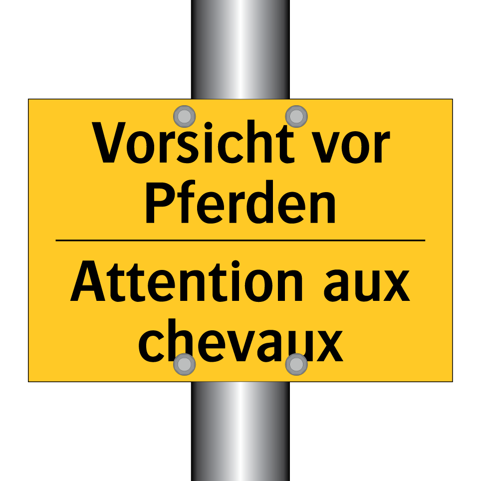 Vorsicht vor Pferden - Attention aux chevaux