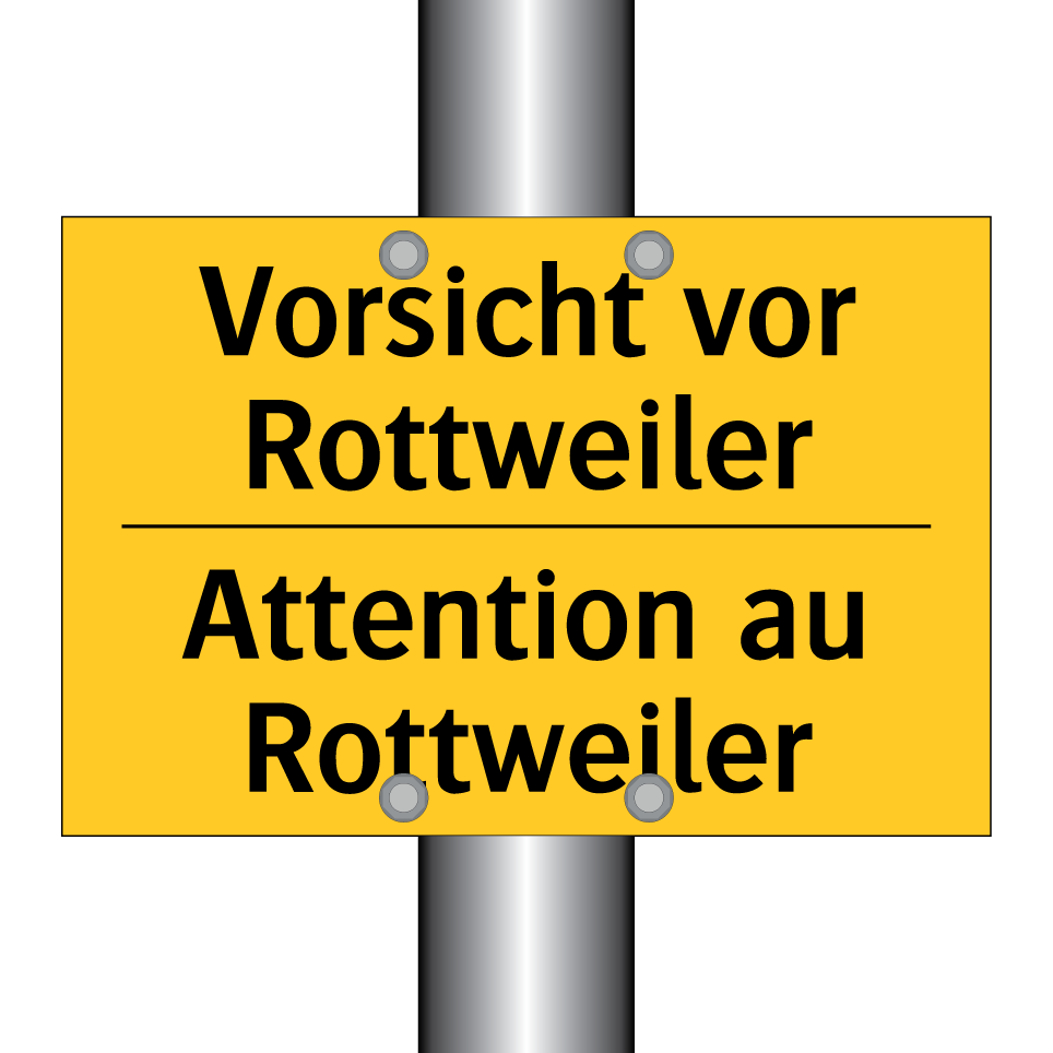 Vorsicht vor Rottweiler - Attention au Rottweiler