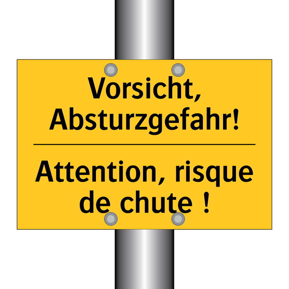 Vorsicht, Absturzgefahr! - Attention, risque de chute !