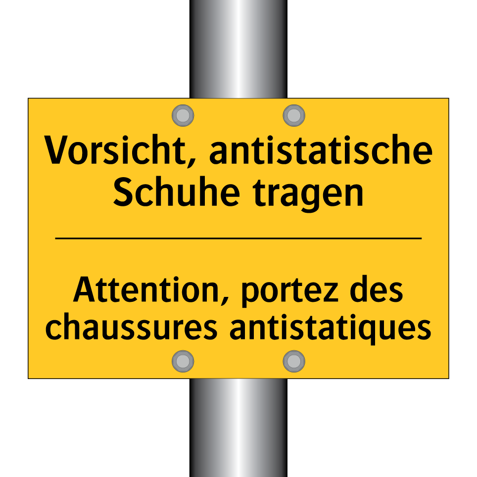 Vorsicht, antistatische Schuhe /.../ - Attention, portez des chaussures /.../