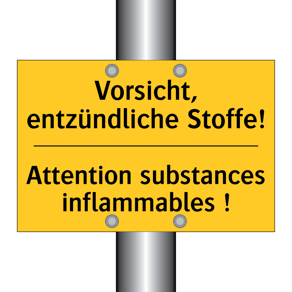 Vorsicht, entzündliche Stoffe! - Attention substances inflammables /.../