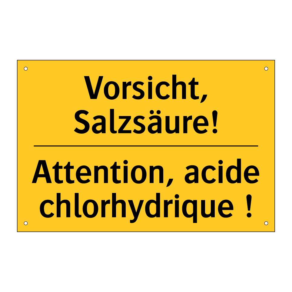 Vorsicht, Salzsäure! - Attention, acide chlorhydrique /.../
