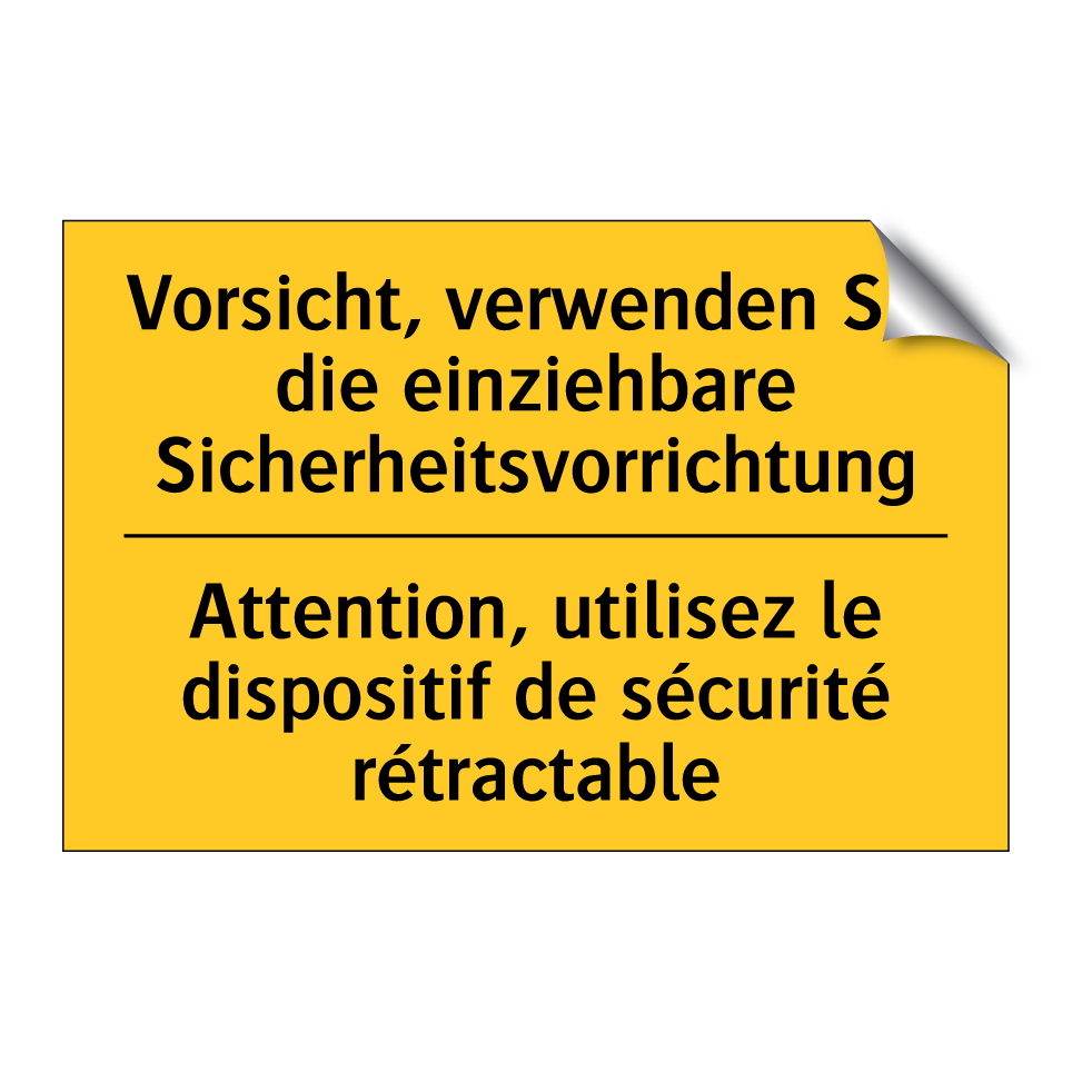 Vorsicht, verwenden Sie die einziehbare /.../ - Attention, utilisez le dispositif /.../