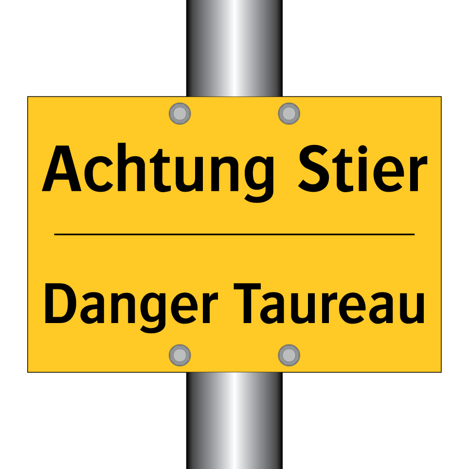 Achtung Stier - Danger Taureau