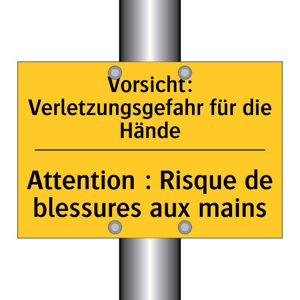 Vorsicht: Verletzungsgefahr für /.../ - Attention : Risque de blessures /.../
