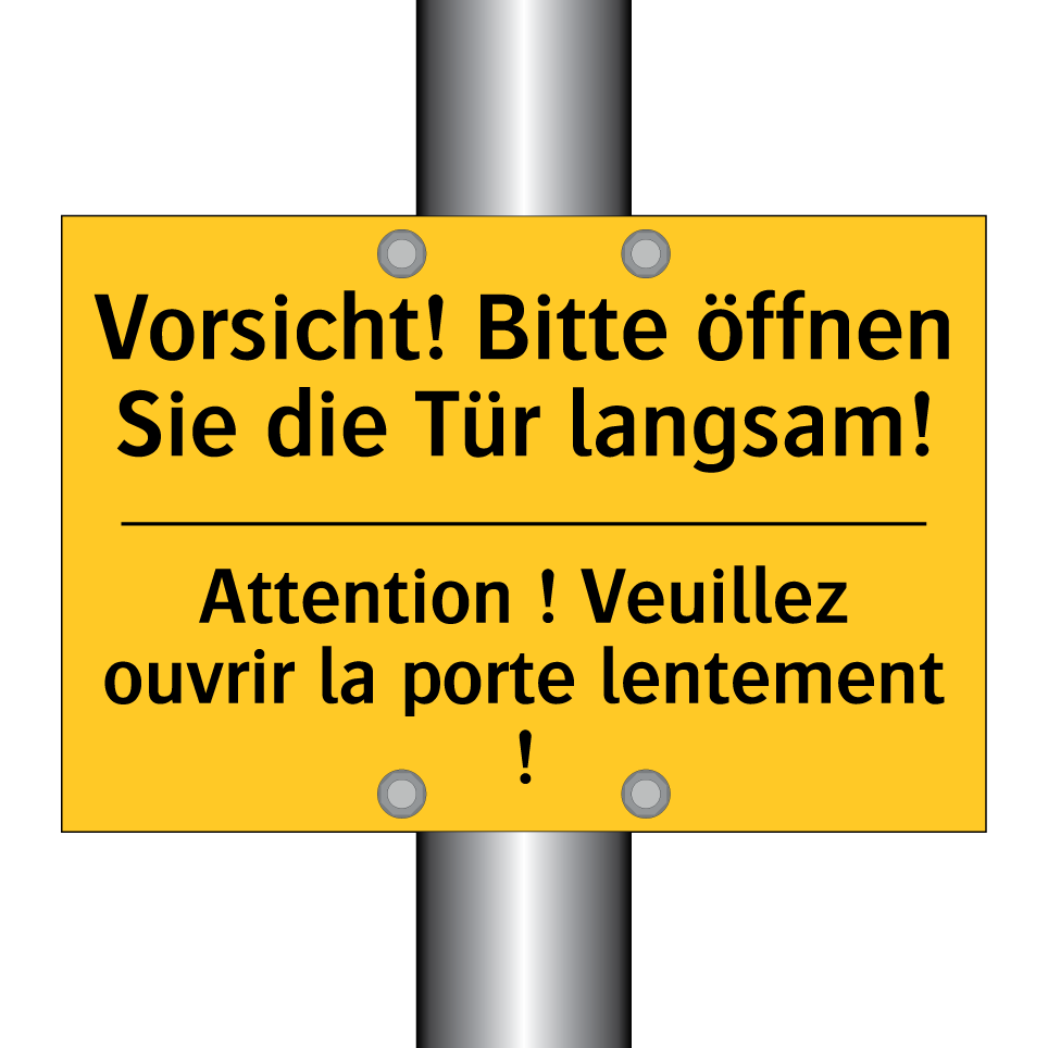 Vorsicht! Bitte öffnen Sie die /.../ - Attention ! Veuillez ouvrir la /.../